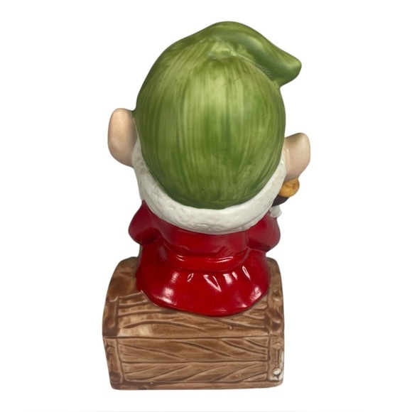 3 Vintage 70’s Homco Holiday Toymaker Porcelain Elf Figurines Made In Taiwan - Picture 6 of 11